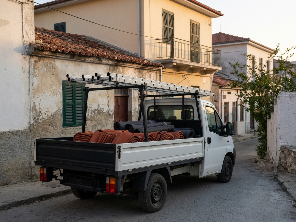 İzmir Çatı Tamiri Mertek Çatı malzeme kamyoneti